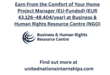 Earn From the Comfort of Your Home Project Manager EU Funded EUR 43126–48404year at Business Human Rights Resource Centre NGO